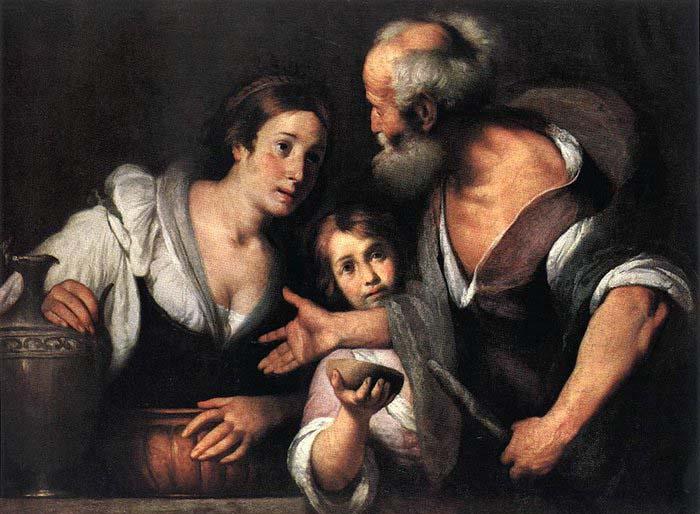 Bernardo Strozzi Prophet Elijah and the Widow of Sarepta oil painting image